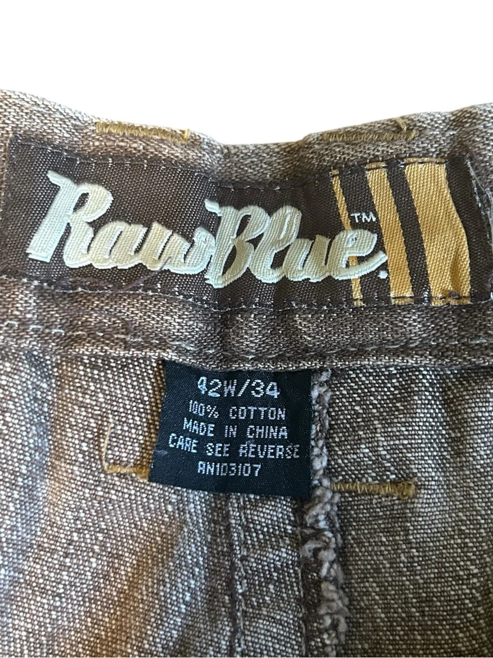 Vintage Y2K Raw Blue Timberland Boot Baggy Denim Set 42x34 3XL